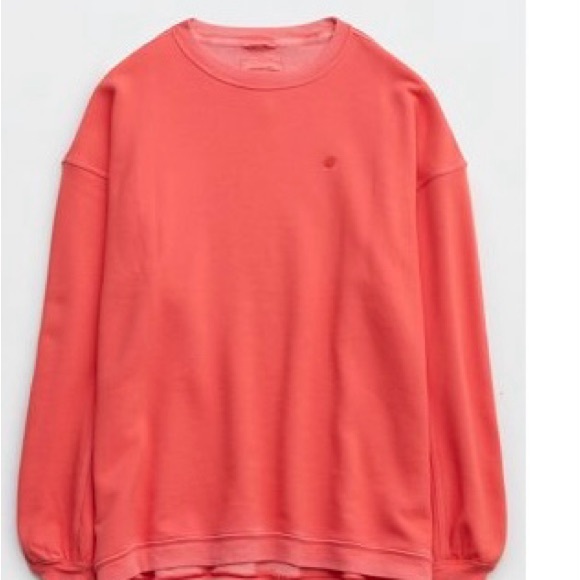 aerie Tops - Aerie Real Crew Sweatshirt; Resort Red; XXL; Like New